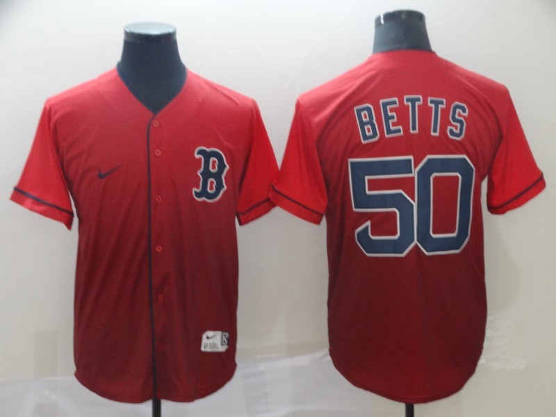 Men's Boston Red Sox Mookie Betts #50 Red Jersey